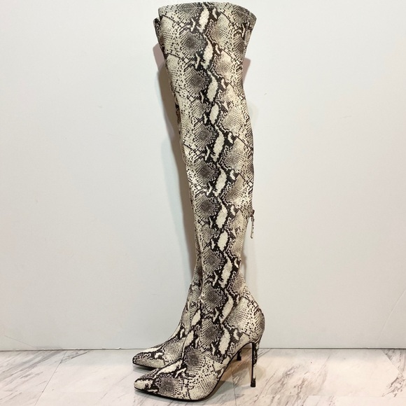 Steve Madden Debbie Snake Over the Knee Boot 5.5M - Picture 1 of 12